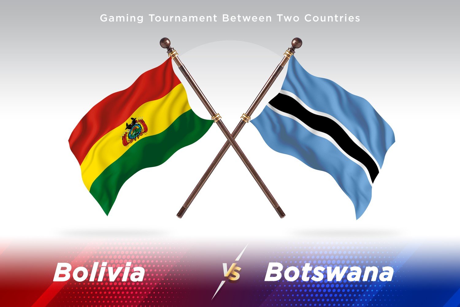 Bolivia versus Botswana Two Flags