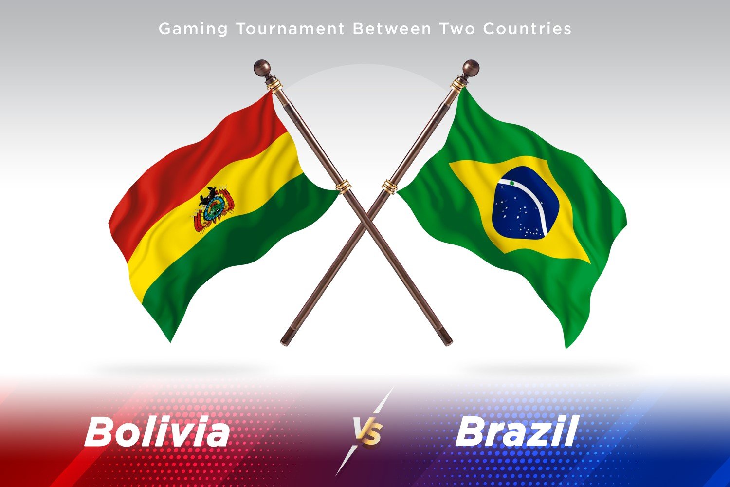 Bolivia versus brazil Two Flags