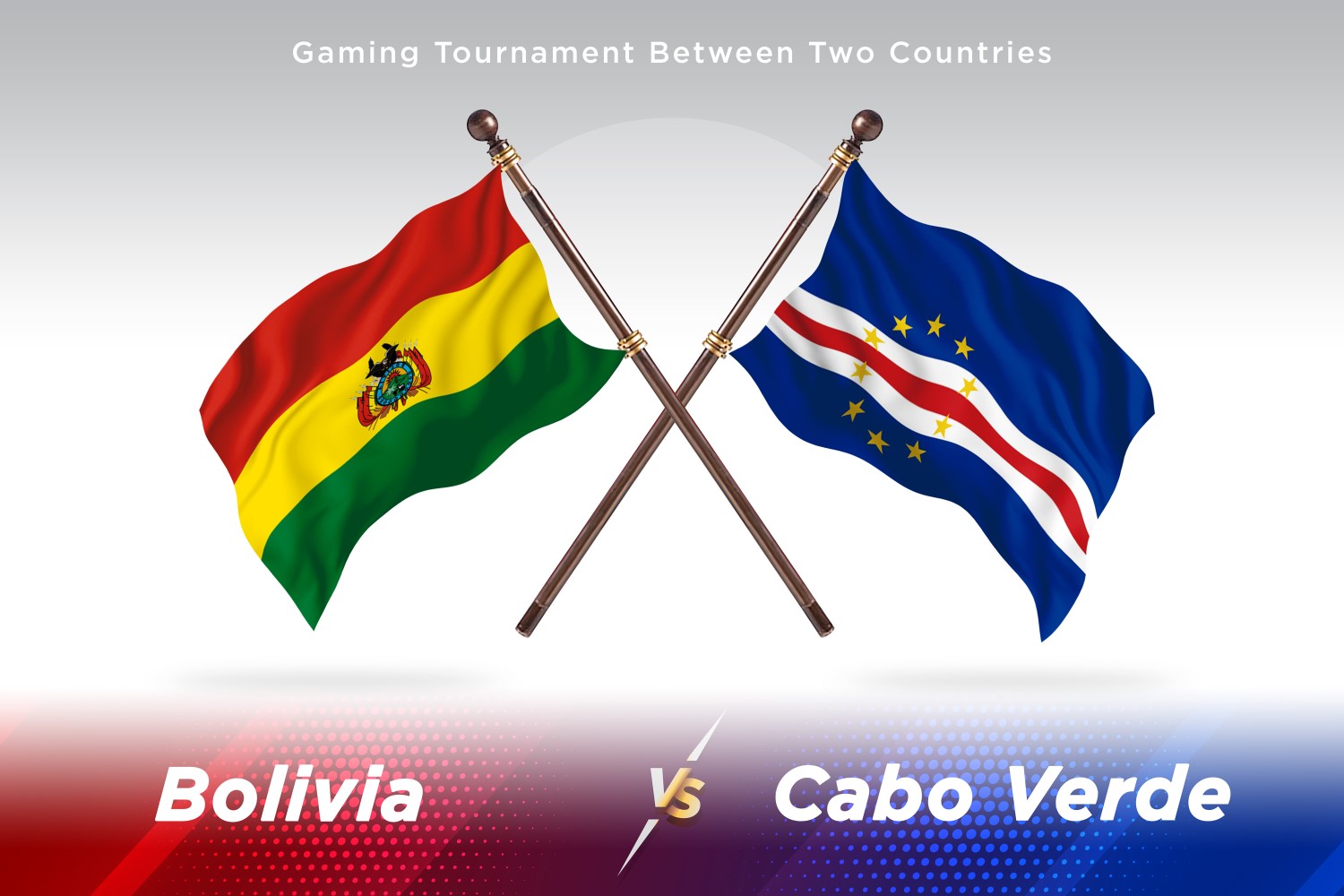 Bolivia versus Cabo Verde Two Flags