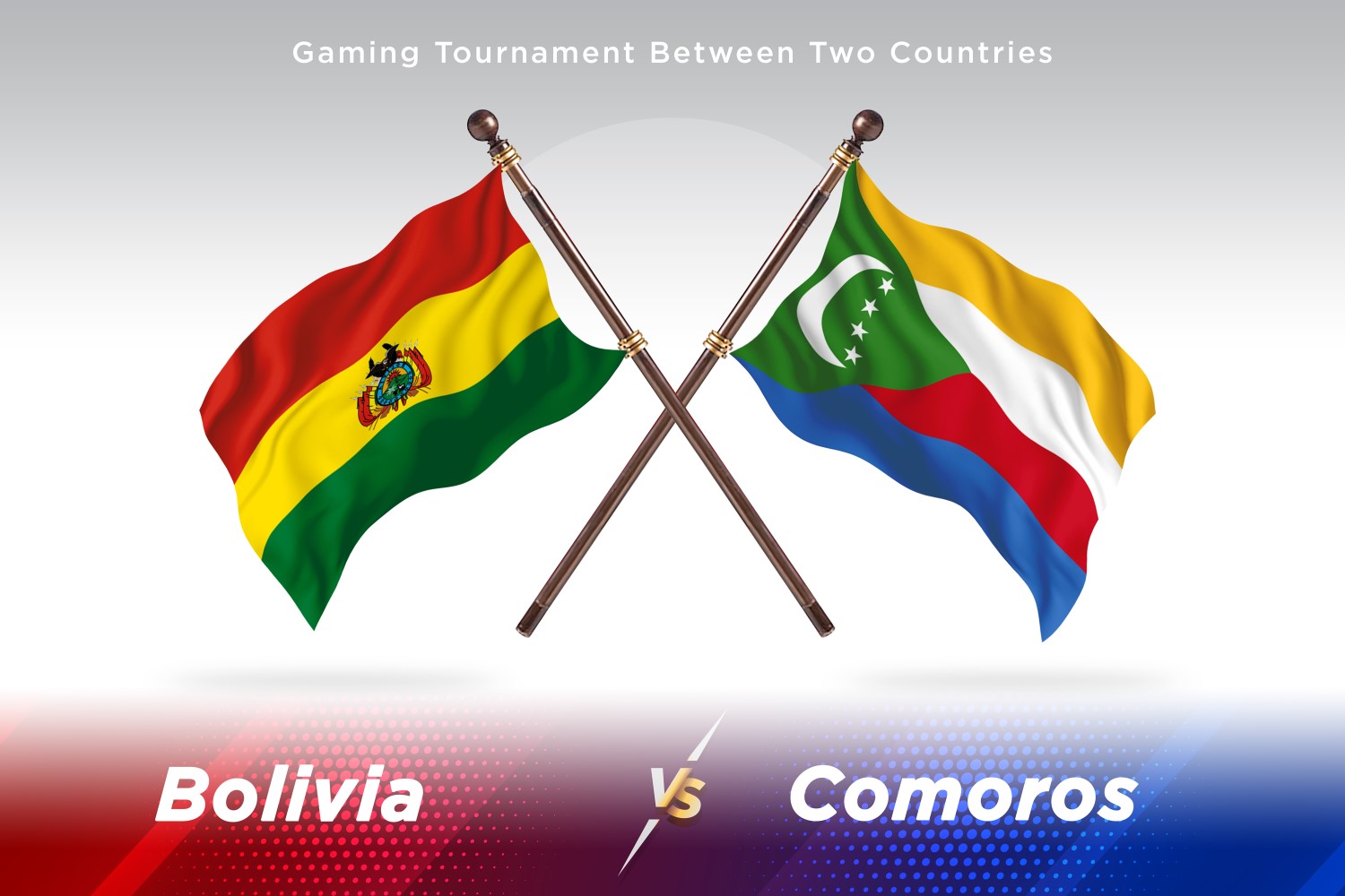 Bolivia versus Comoros Two Flags