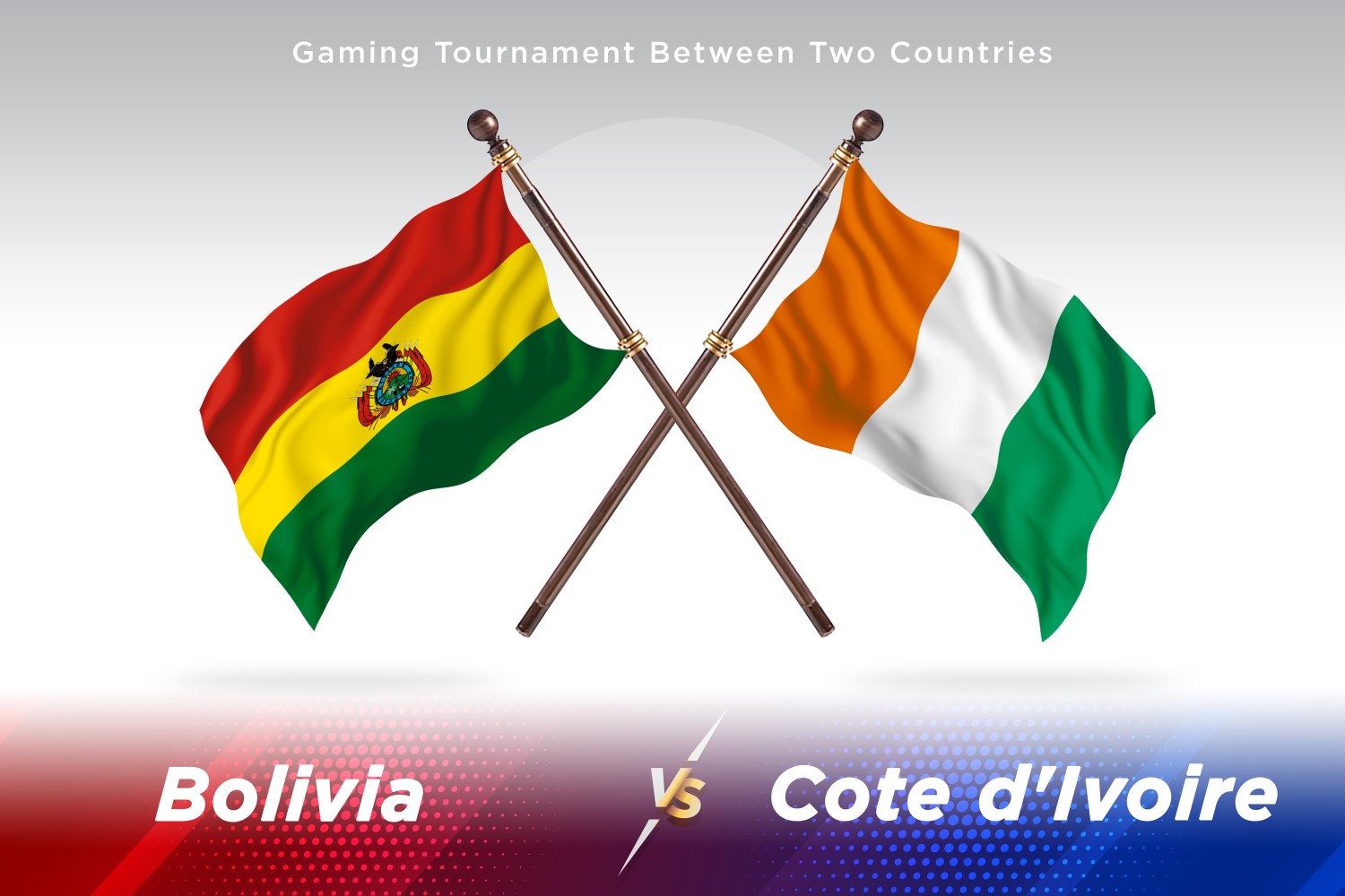 Bolivia versus cote d'ivoire Two Flags