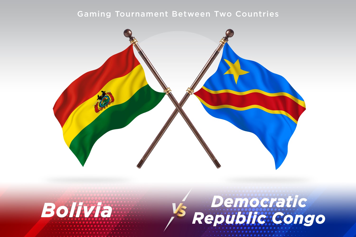 Bolivia versus democratic republic Congo Two Flags