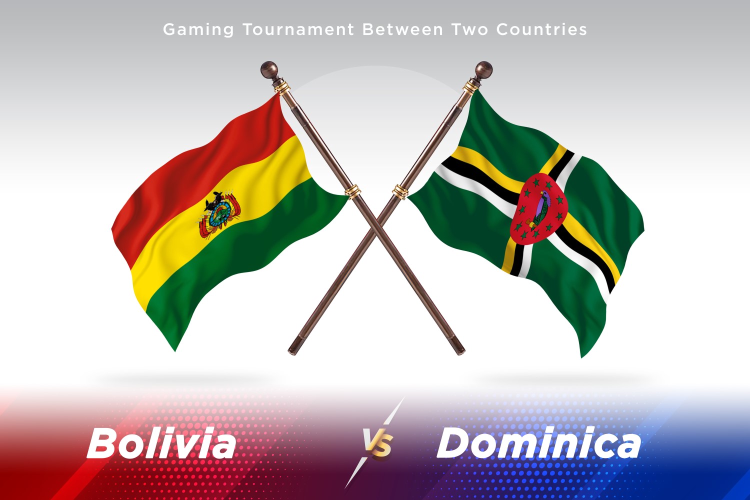 Bolivia versus Dominica Two Flags