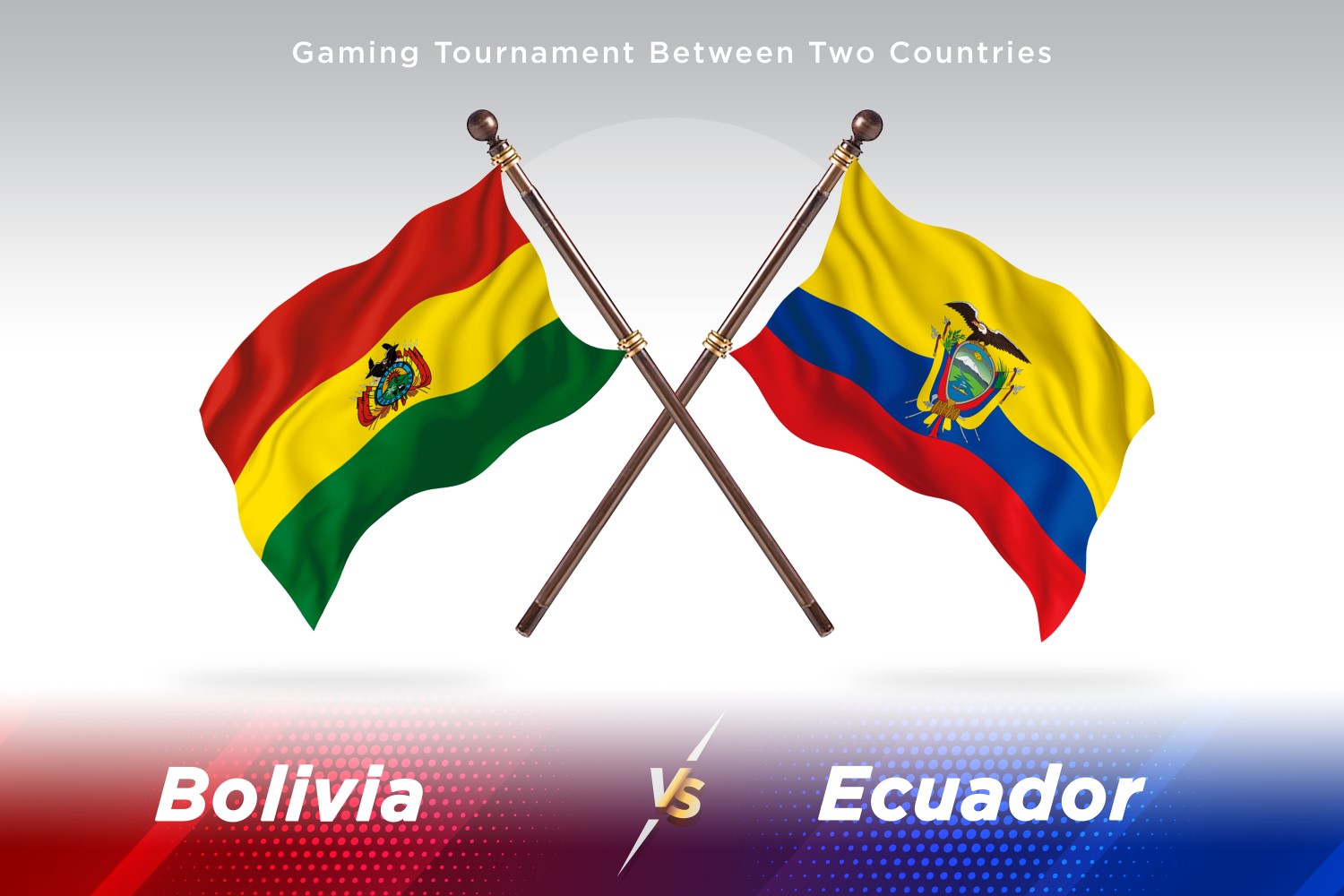Bolivia versus Ecuador Two Flags