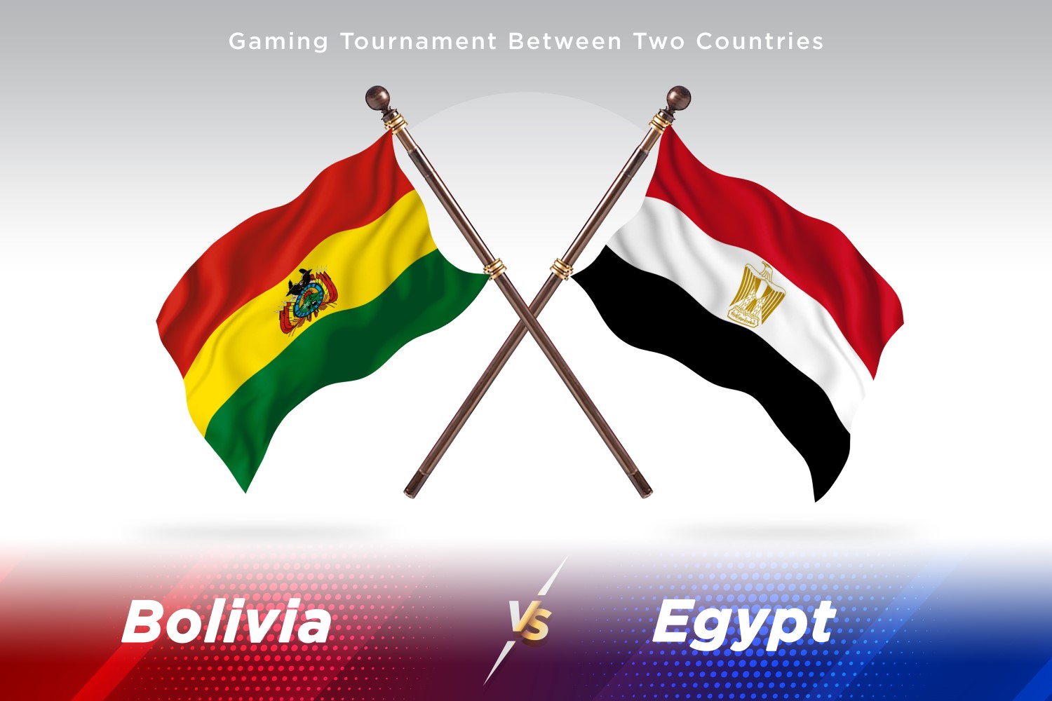 Bolivia versus Egypt Two Flags