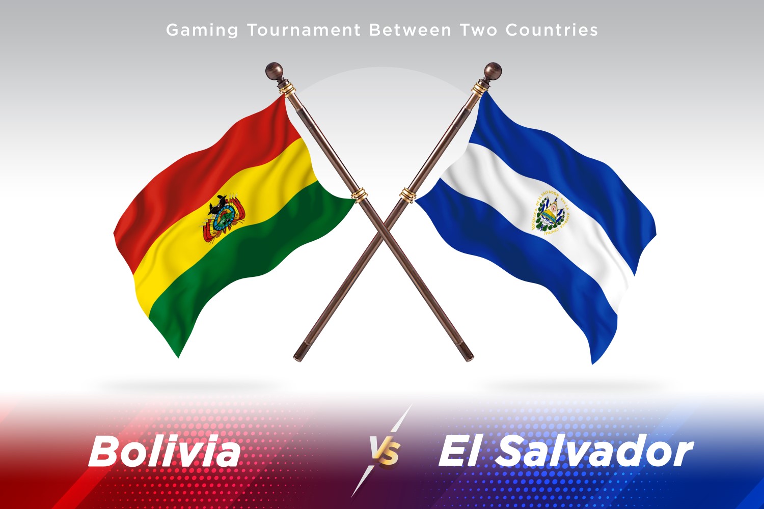Bolivia versus el Salvador Two Flags