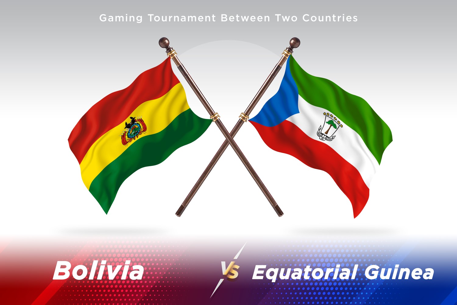 Bolivia versus equatorial guinea Two Flags