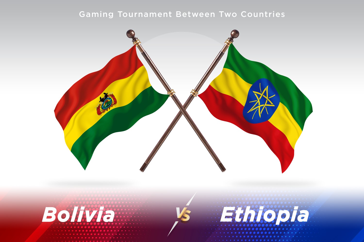 Bolivia versus Ethiopia Two Flags