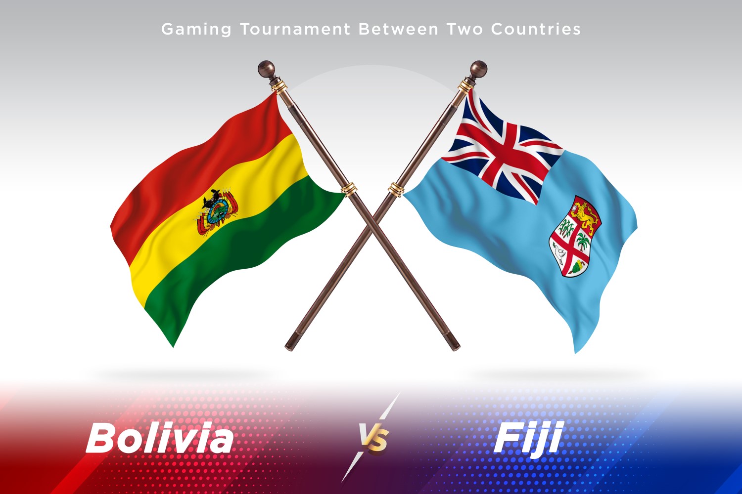 Bolivia versus Fiji Two Flags