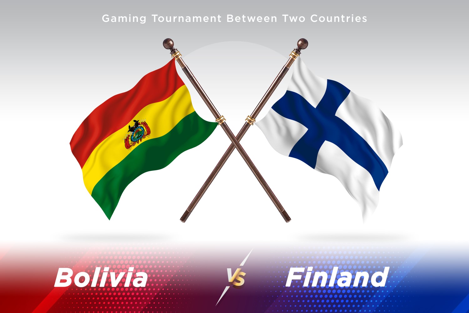 Bolivia versus Finland Two Flags