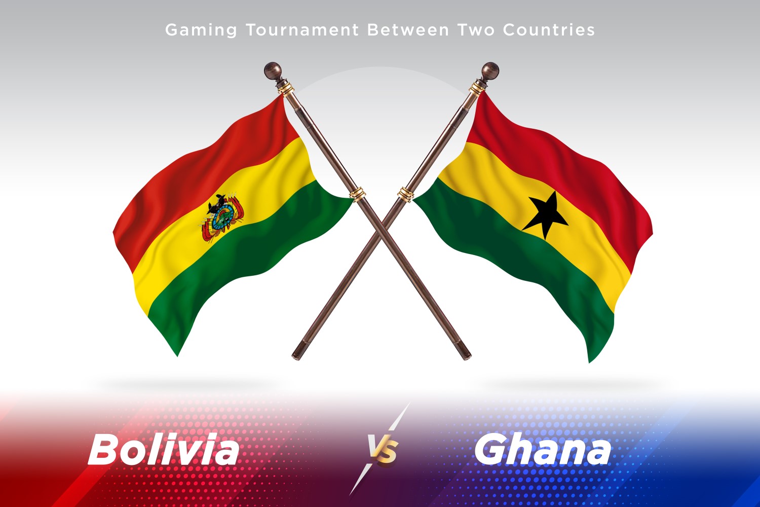 Bolivia versus Ghana Two Flags