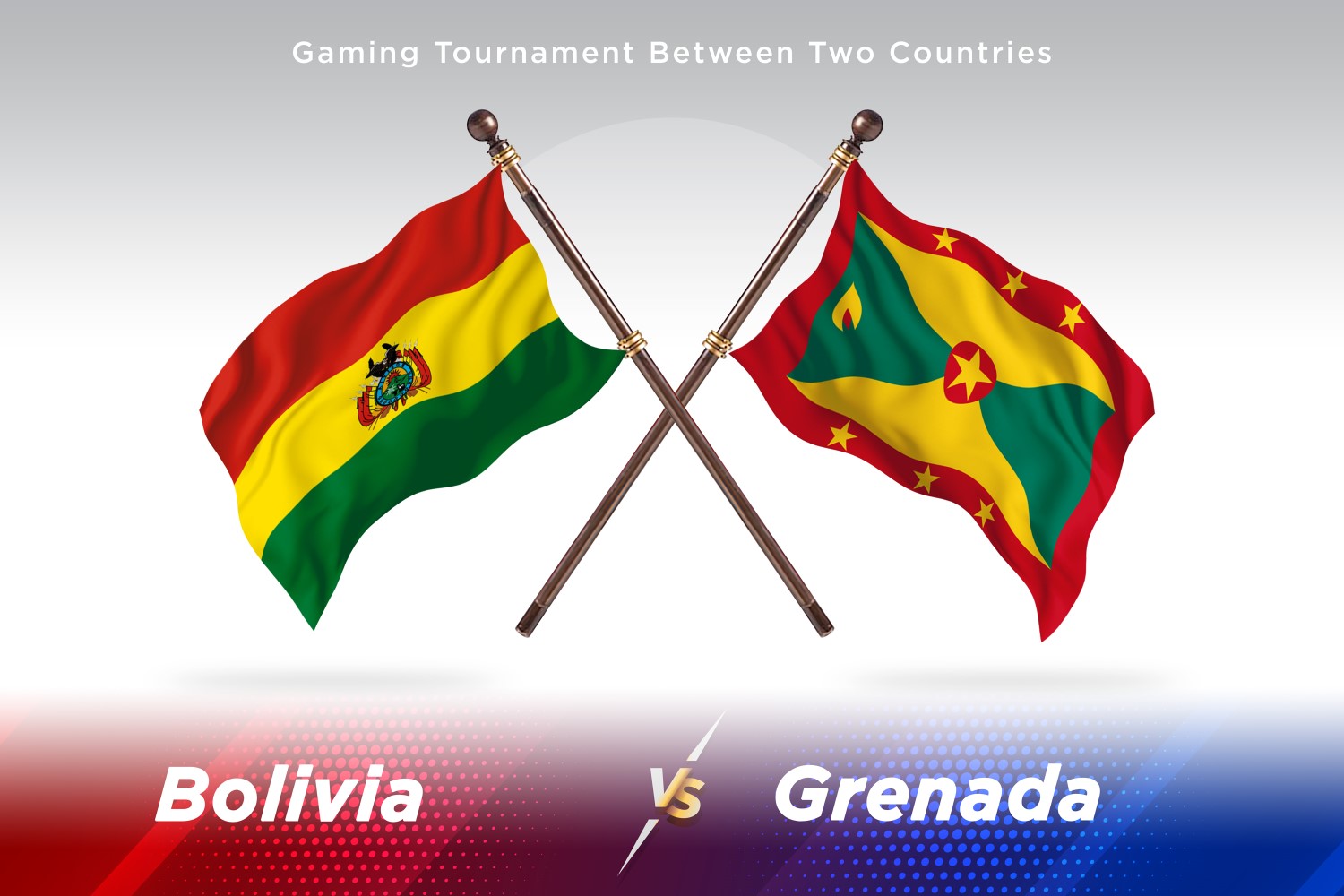 Bolivia versus Grenada Two Flags