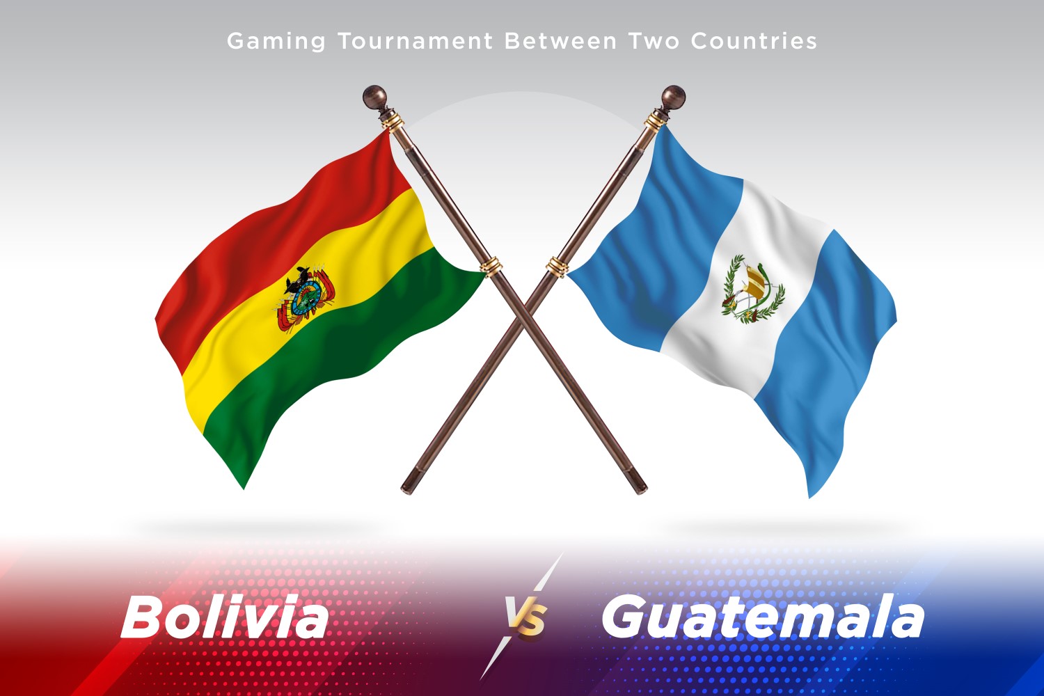 Bolivia versus Guatemala Two Flags