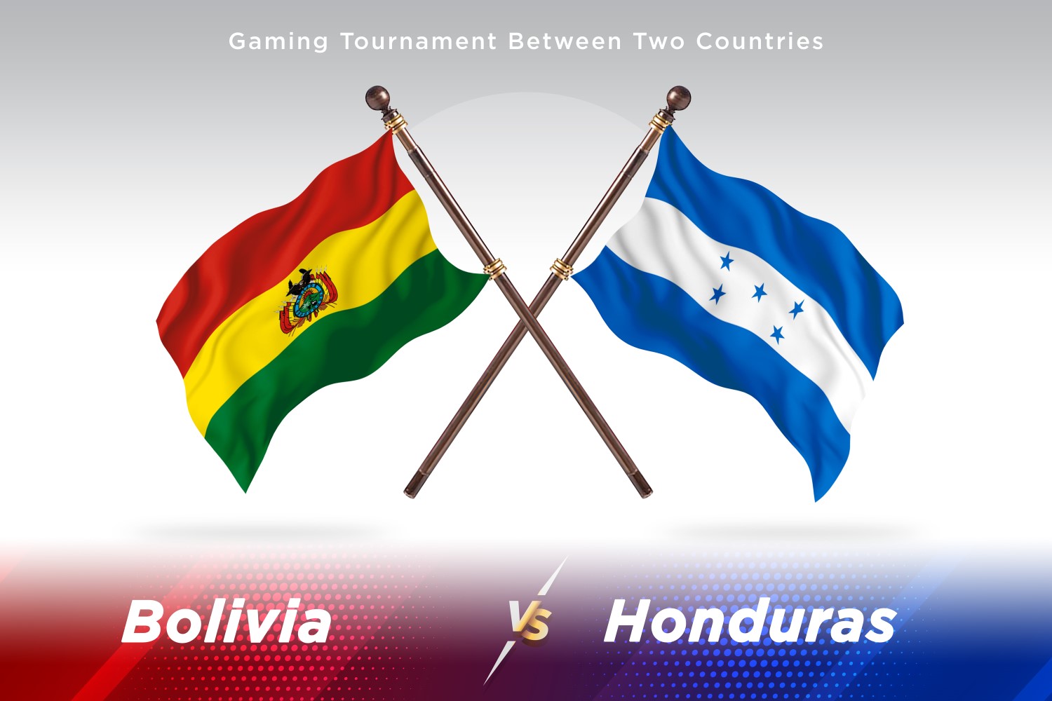 Bolivia versus Honduras Two Flags