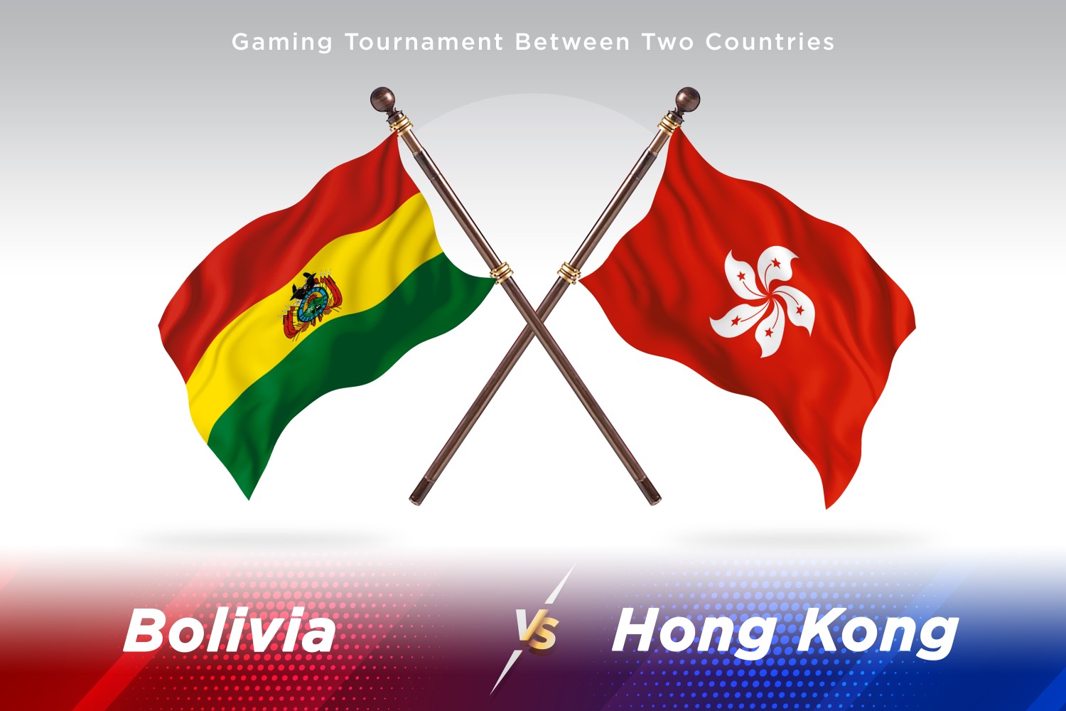 Bolivia versus Hong Kong Two Flags