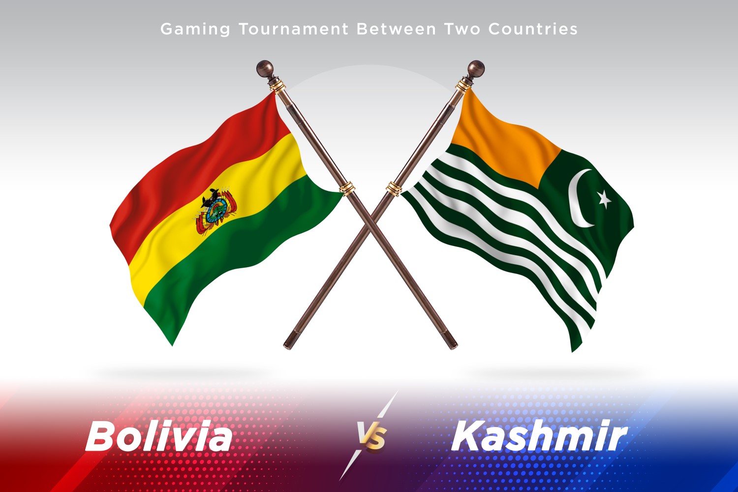 Bolivia versus Kashmir Two Flags