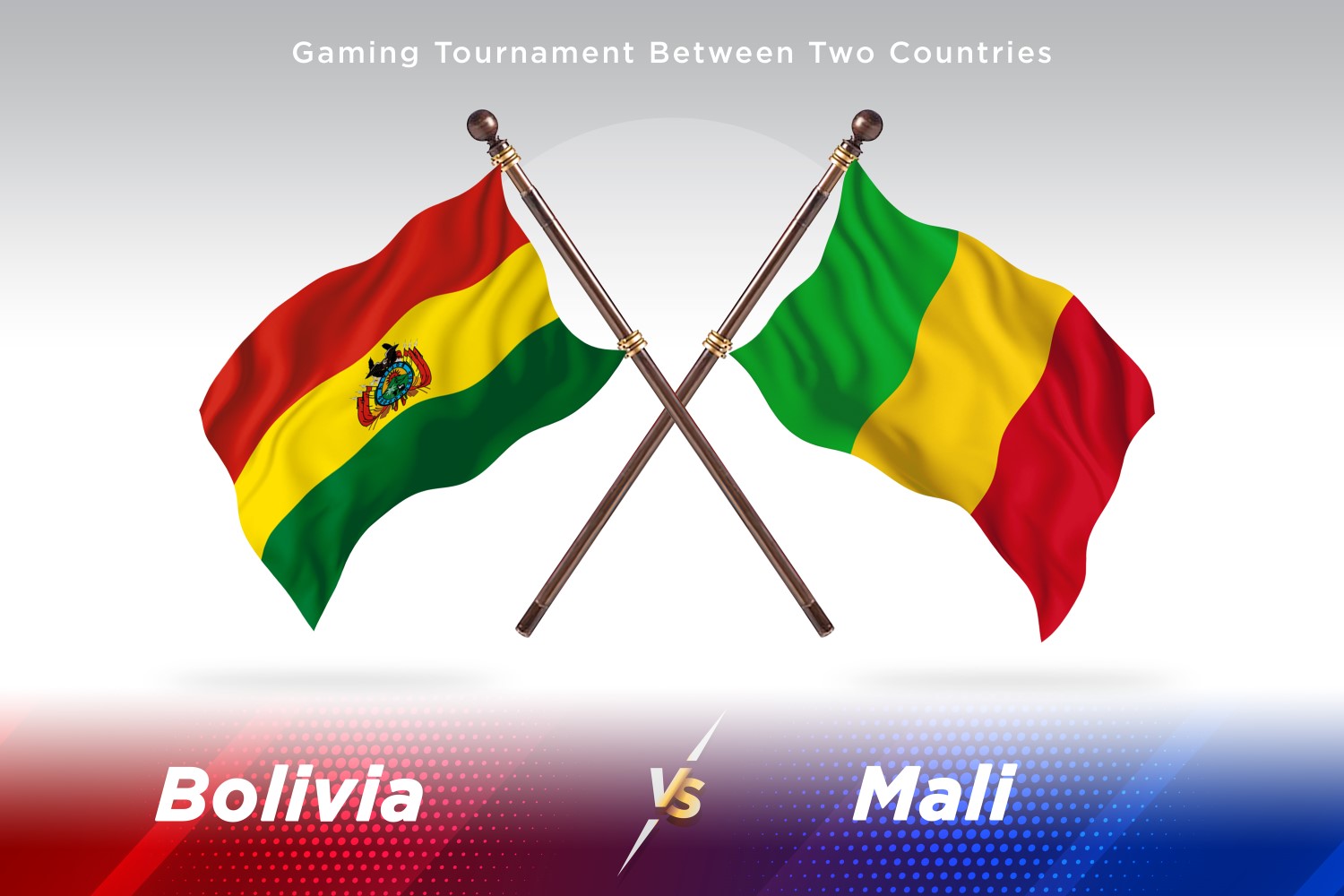Bolivia versus Mali Two Flags
