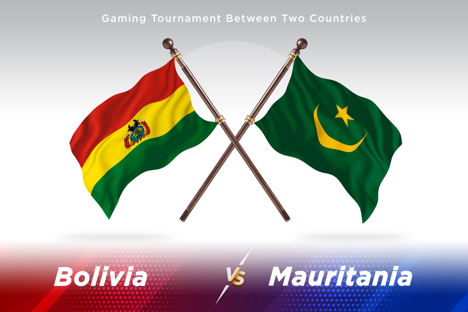 Bolivia versus Mauritania Two Flags