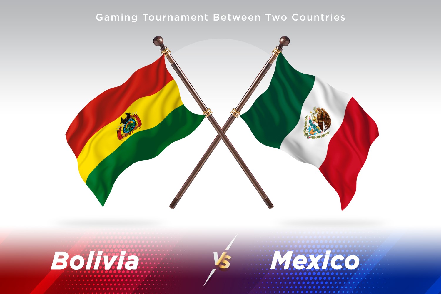 Bolivia versus mexico Two Flags