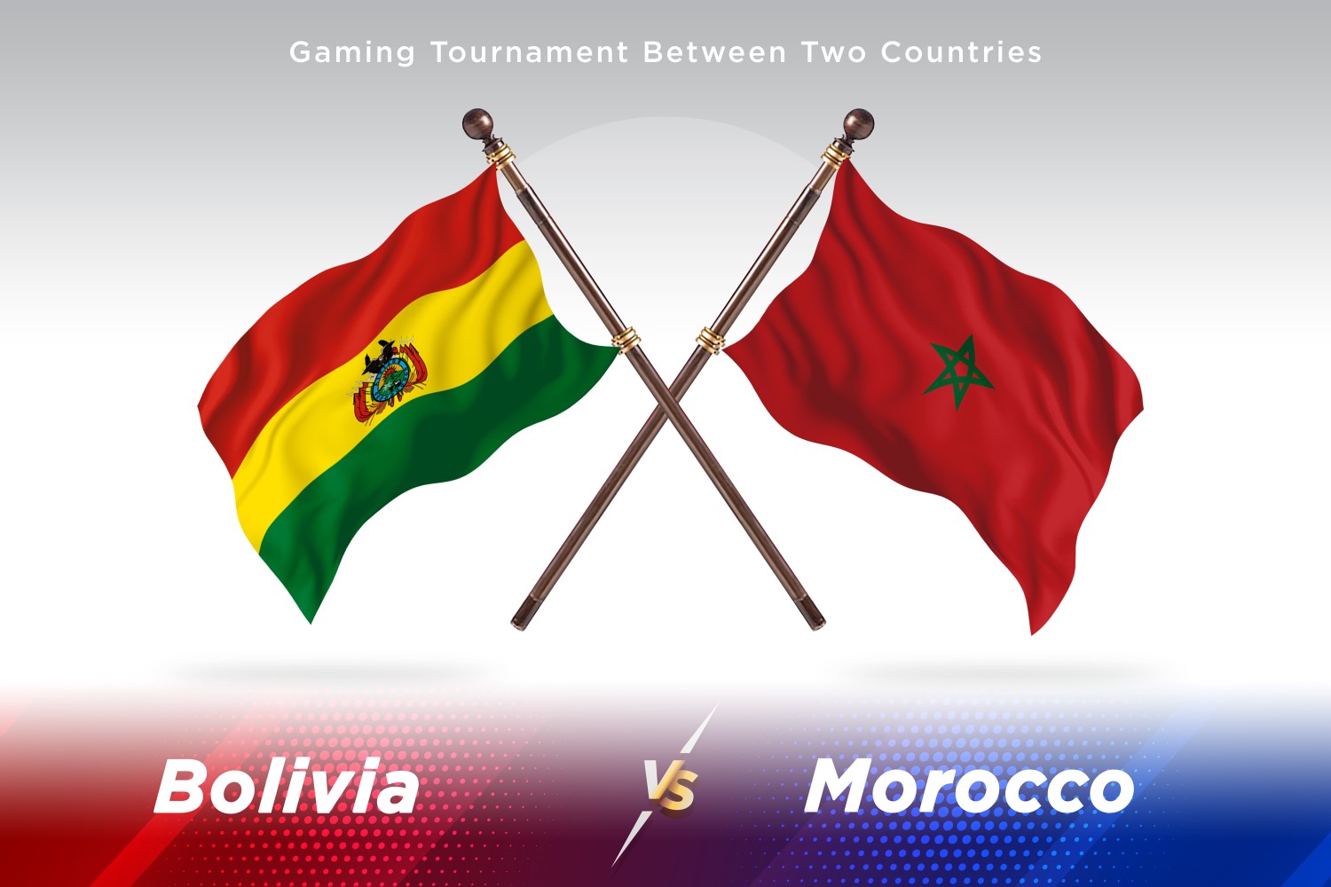 Bolivia versus morocco Two Flags