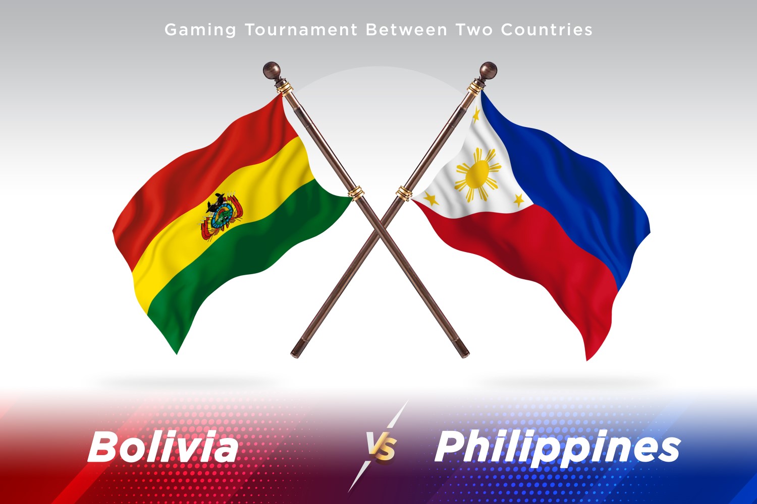 Bolivia versus Philippines Two Flags