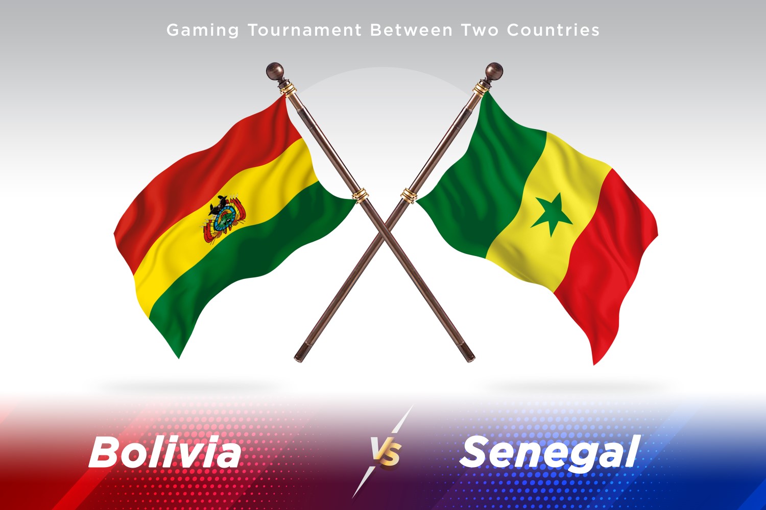 Bolivia versus Senegal Two Flags