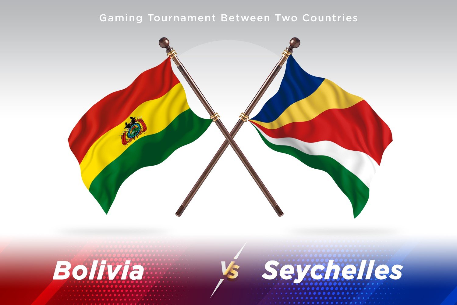 Bolivia versus Seychelles Two Flags