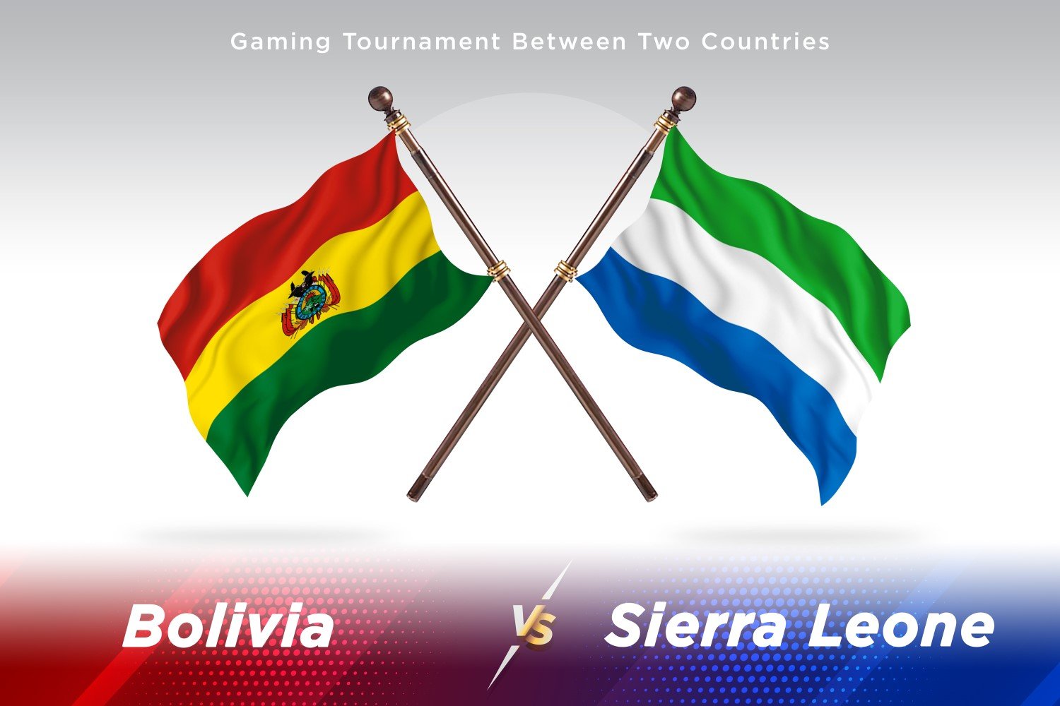 Bolivia versus sierra Leone Two Flags