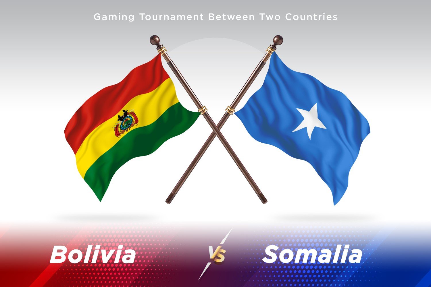 Bolivia versus Somalia Two Flags