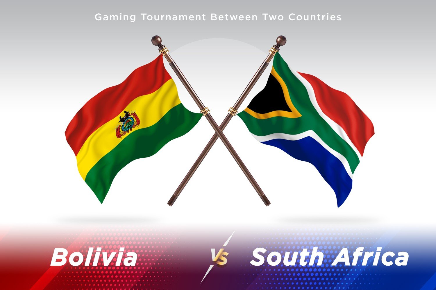 Bolivia versus south Africa Two Flags