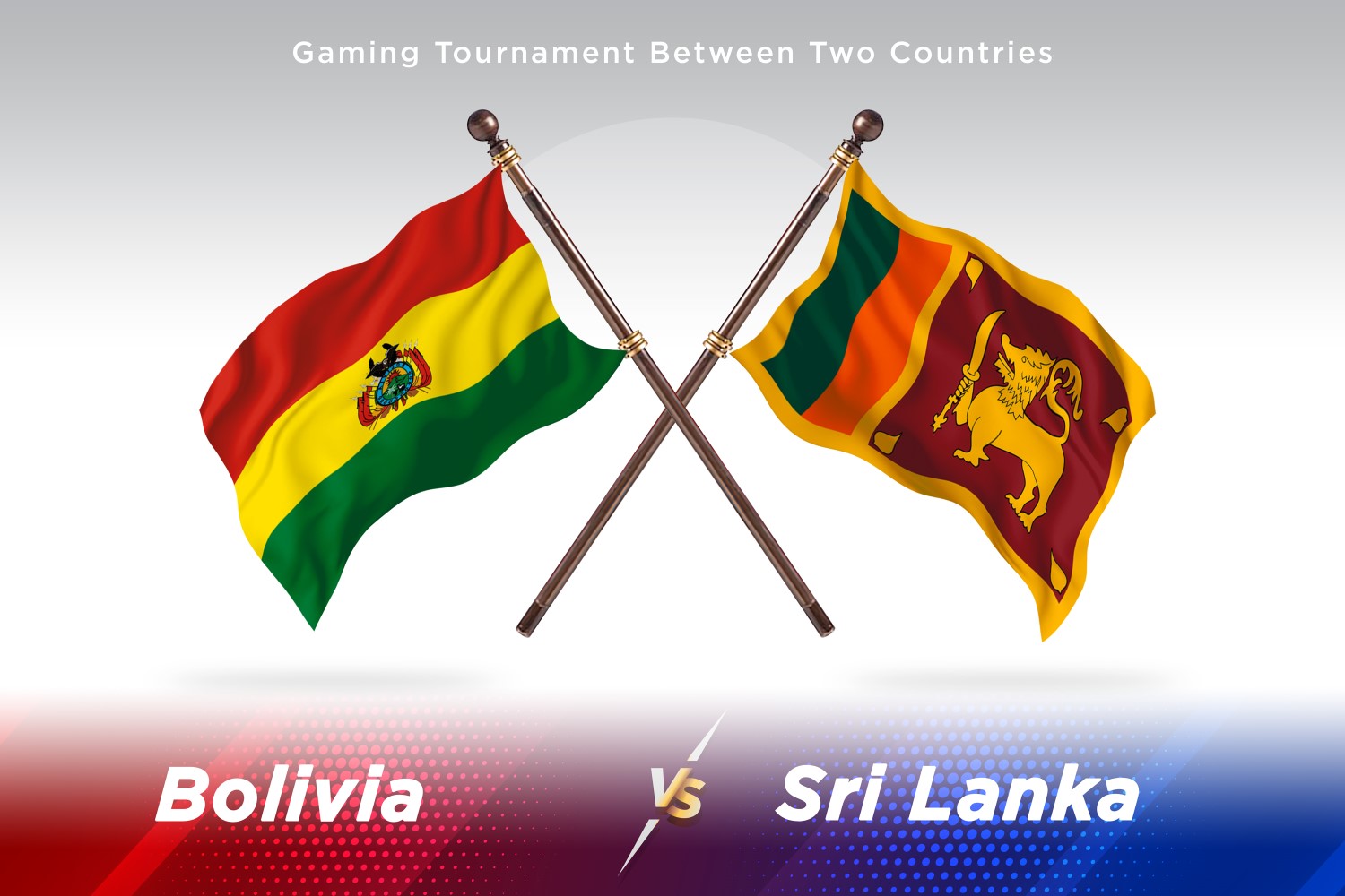 Bolivia versus Sri Lanka Two Flags
