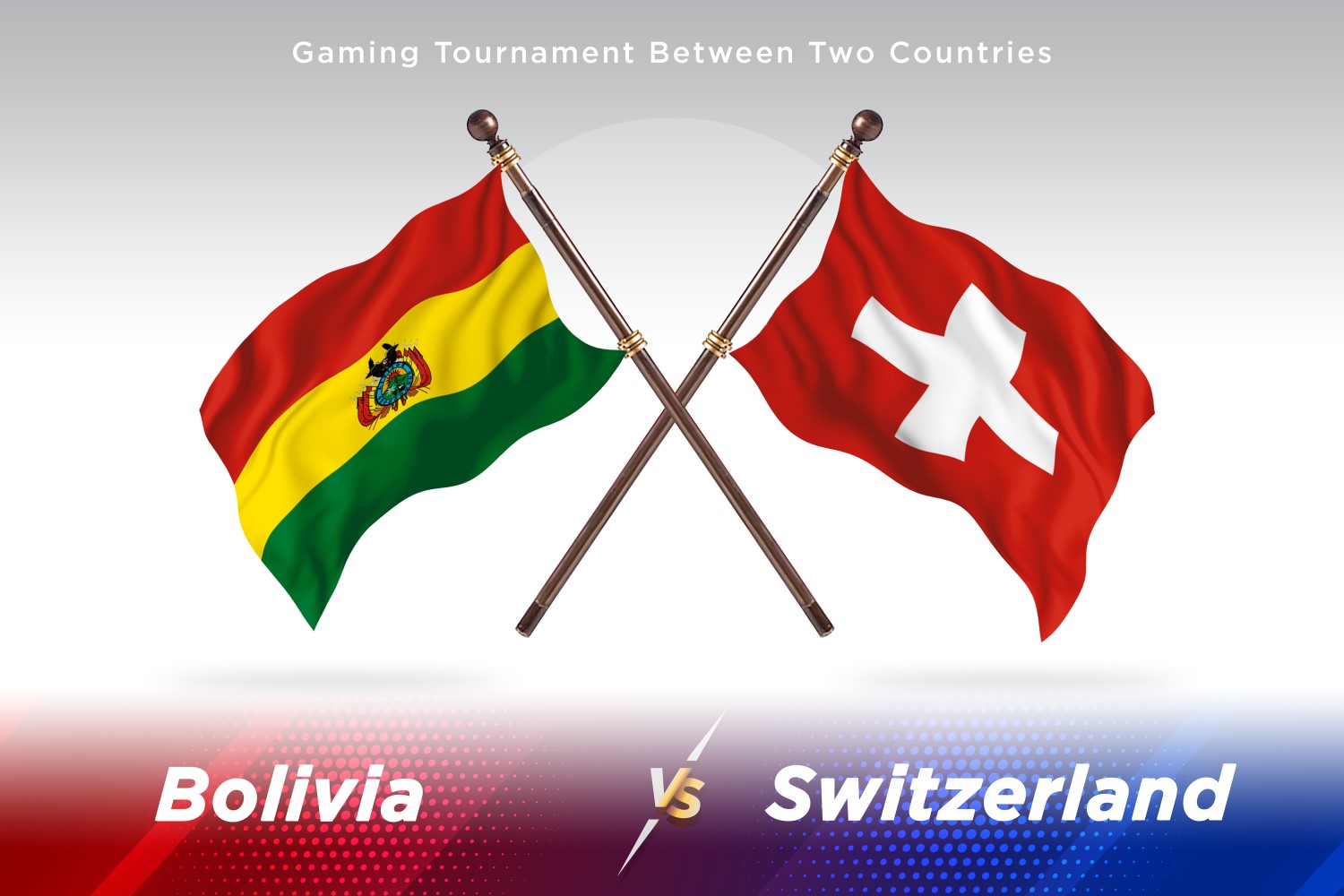 Bolivia versus Switzerland Two Flags
