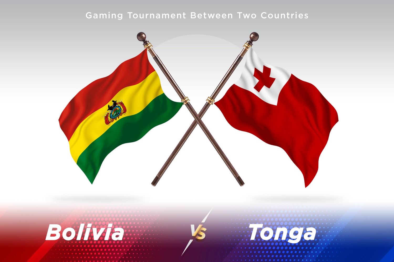Bolivia versus Tonga Two Flags
