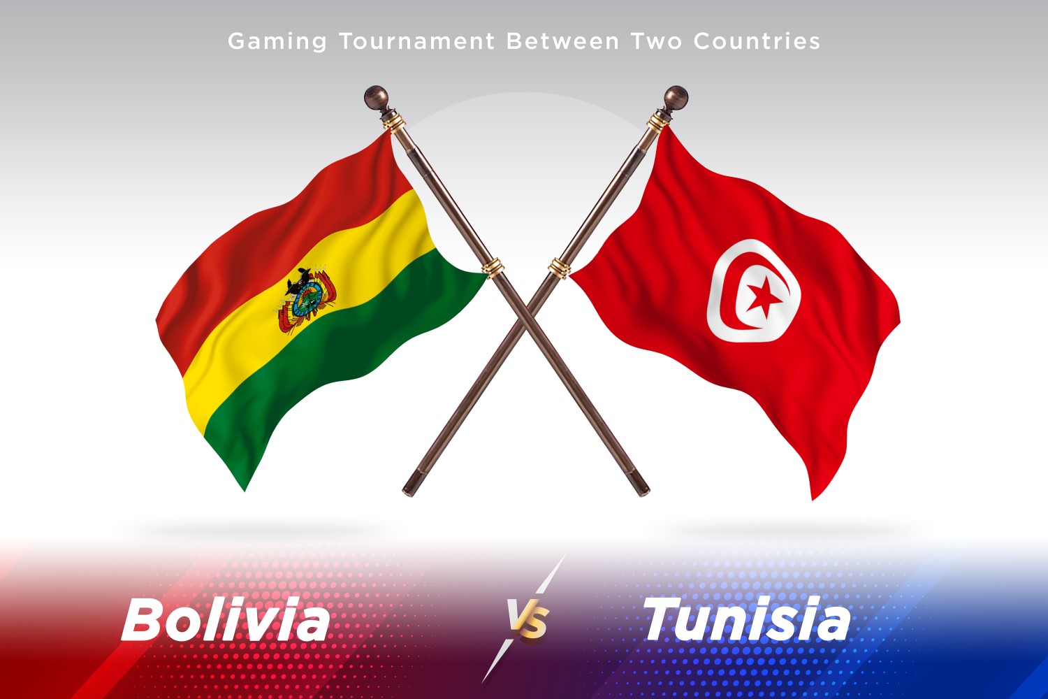 Bolivia versus Tunisia Two Flags