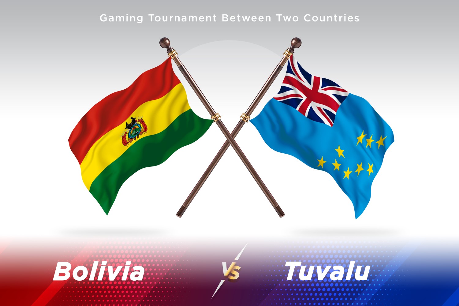 Bolivia versus Tuvalu Two Flags