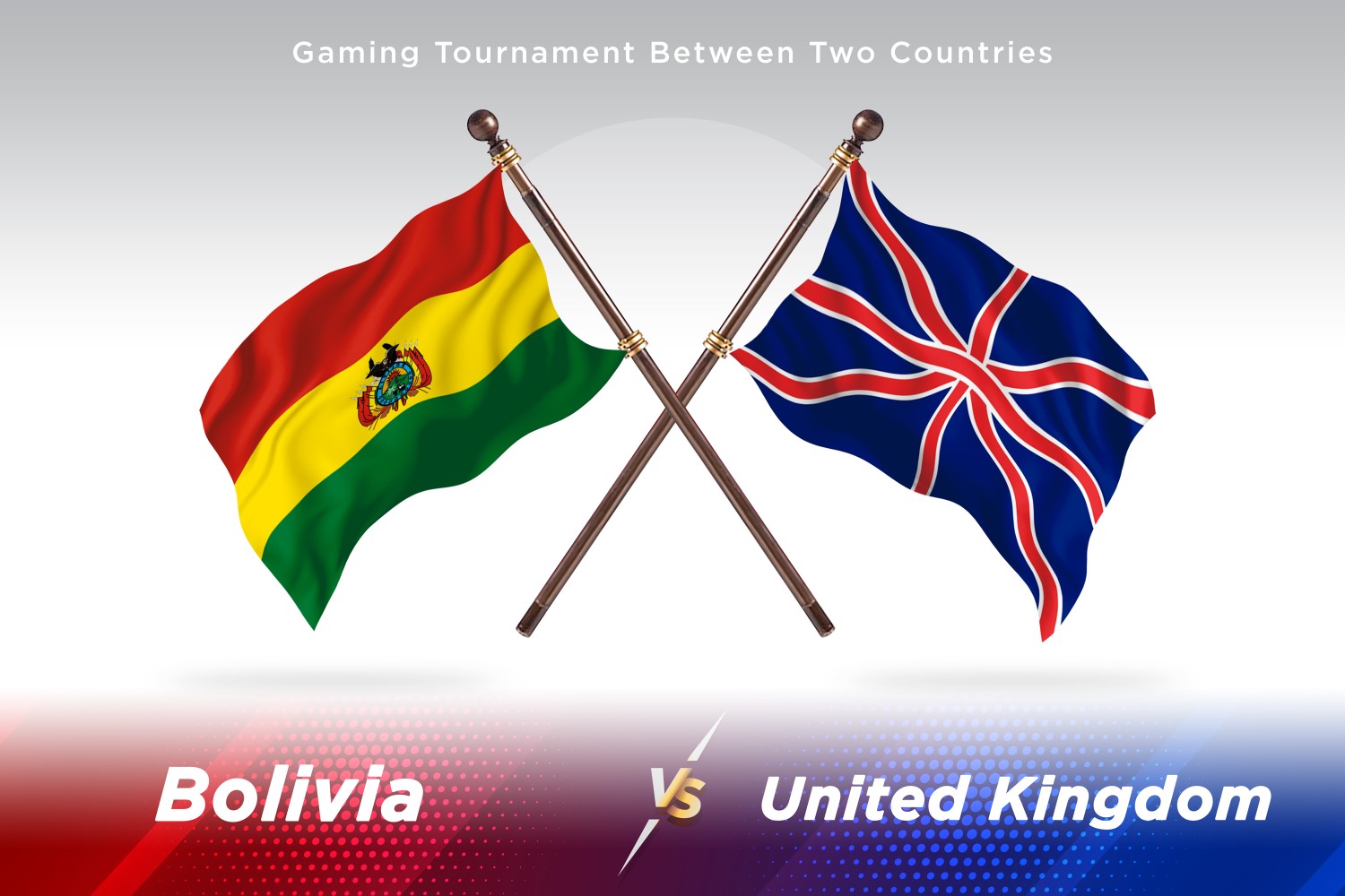 Bolivia versus united kingdom Two Flags