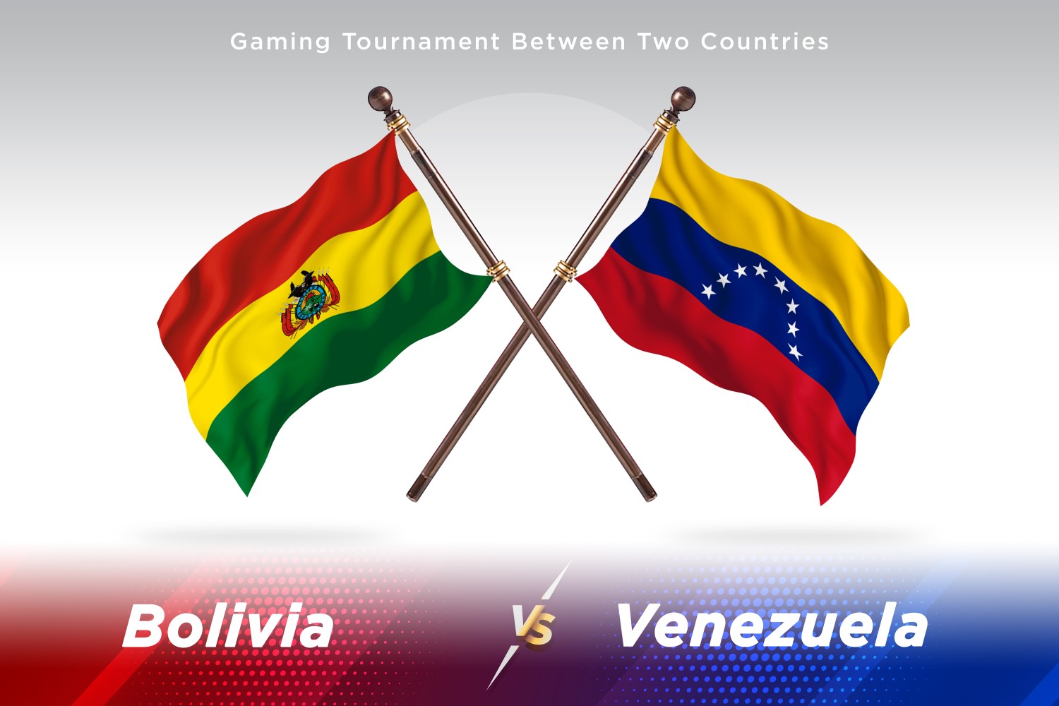 Bolivia versus Venezuela Two Flags