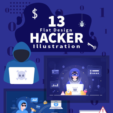 Hacker Cyber Illustrations Templates 202119