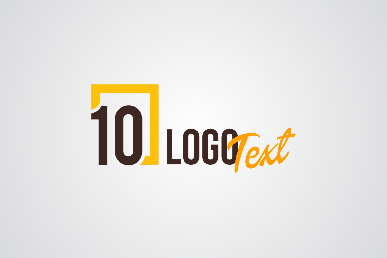 10 logo Text Logo Design Template