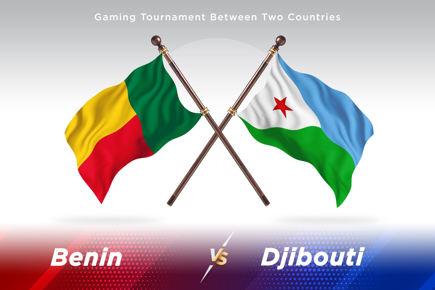 Benin versus Djibouti Two Flags