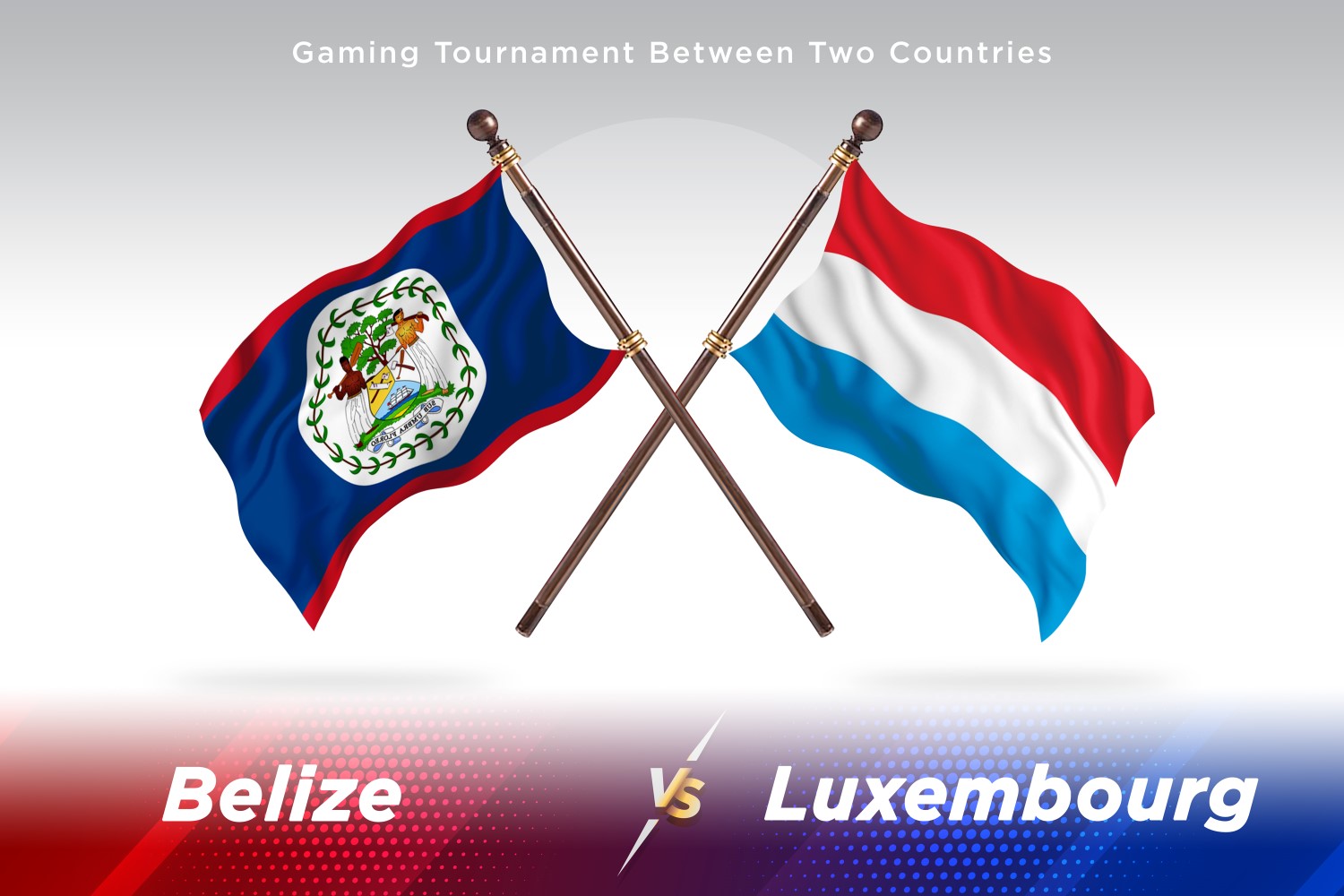 Belize versus Luxembourg Two Flags