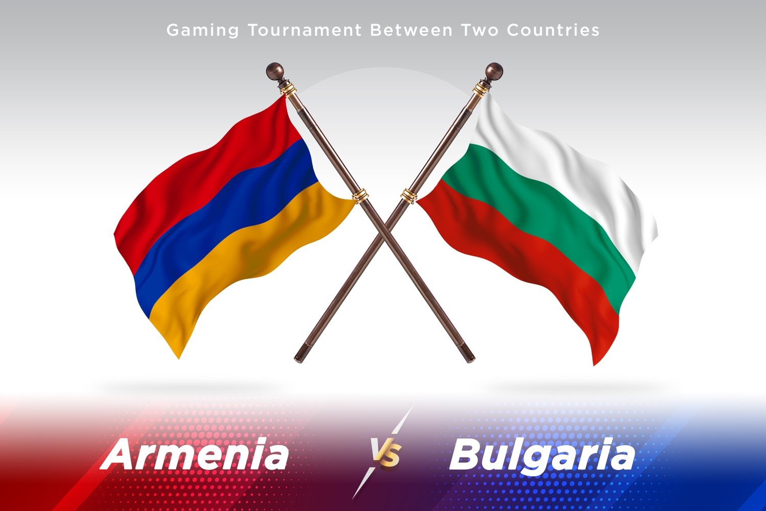 Armenia versus Bulgaria Two Flags