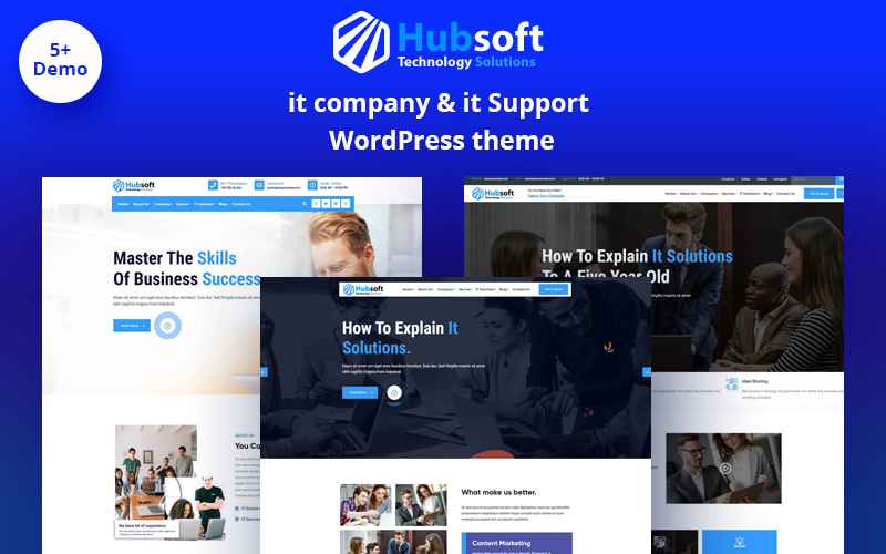 Hubsoft - IT Solutions & IT Support Elementor WordPress Theme