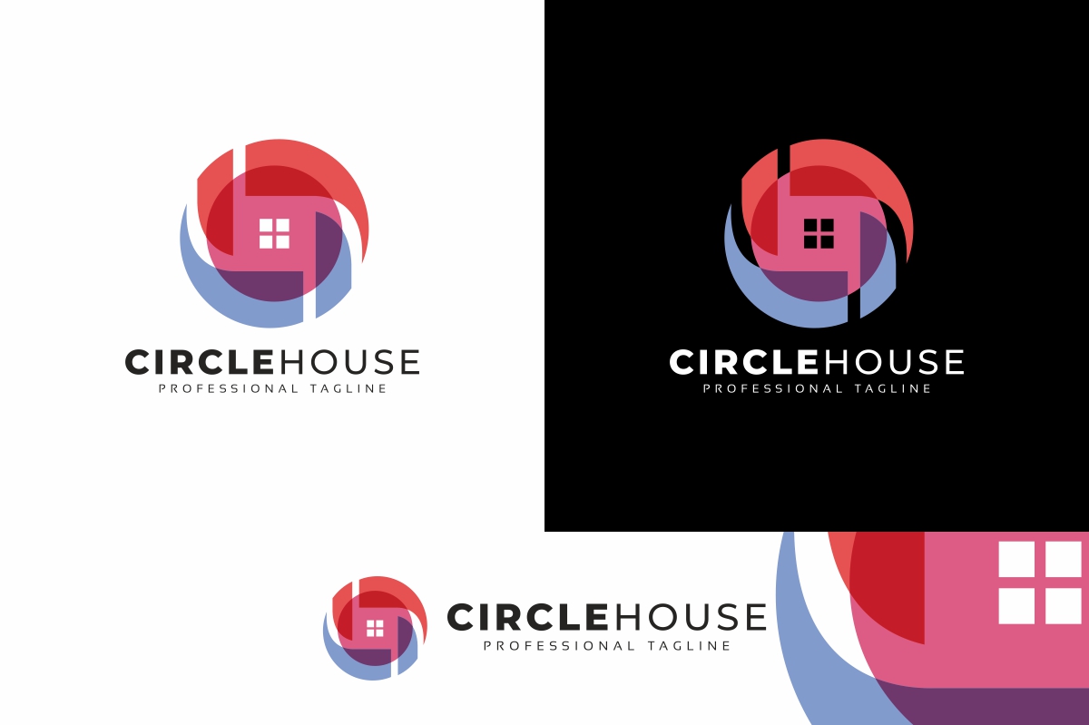 Circle House Logo Template