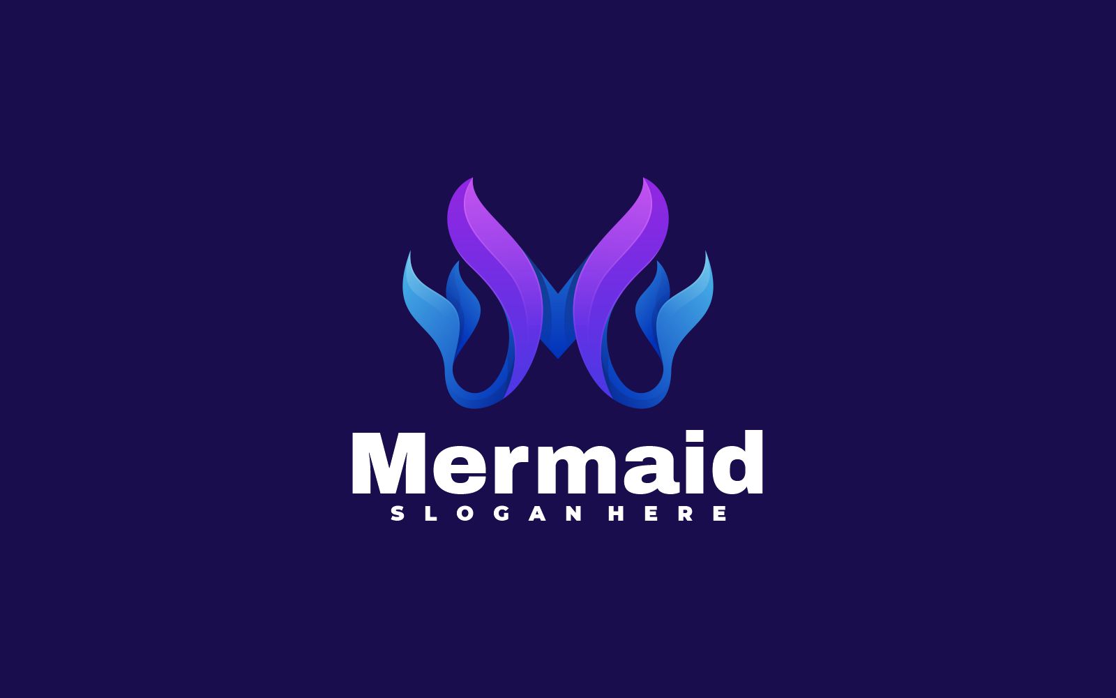 Mermaid Gradient Logo Style