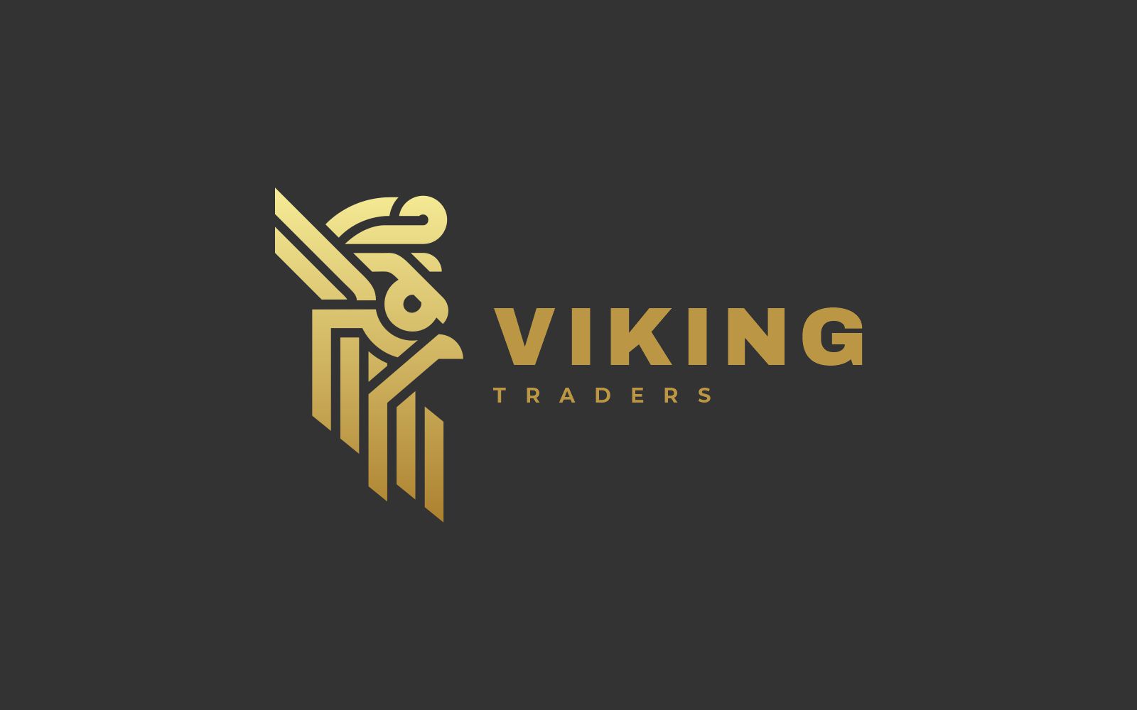 Viking Line Art Logo Style