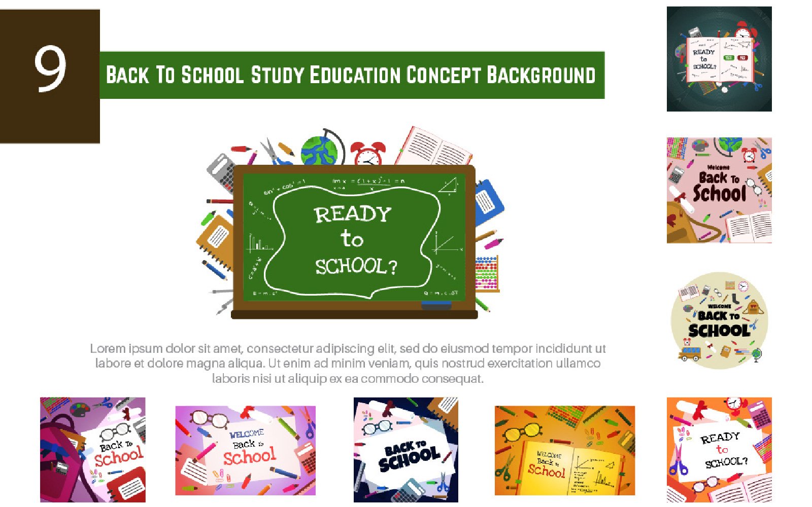 9 Back To School Study Education Concept Background