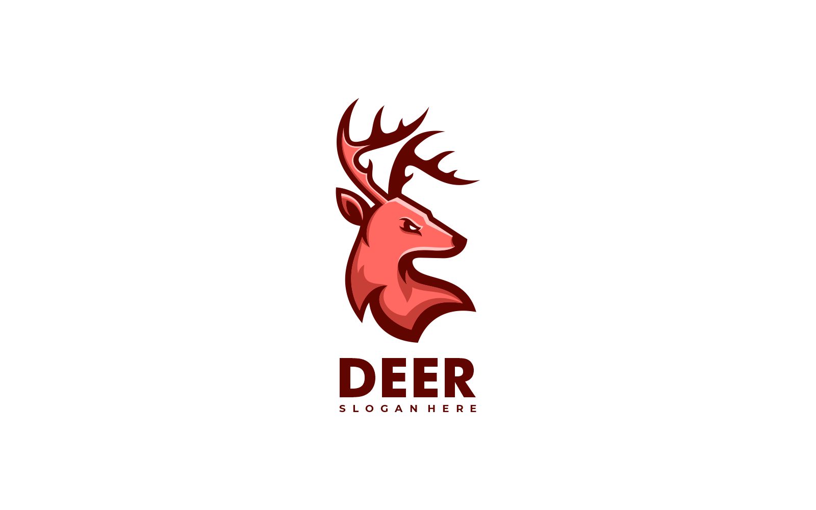 Deer Mascot Logo Template