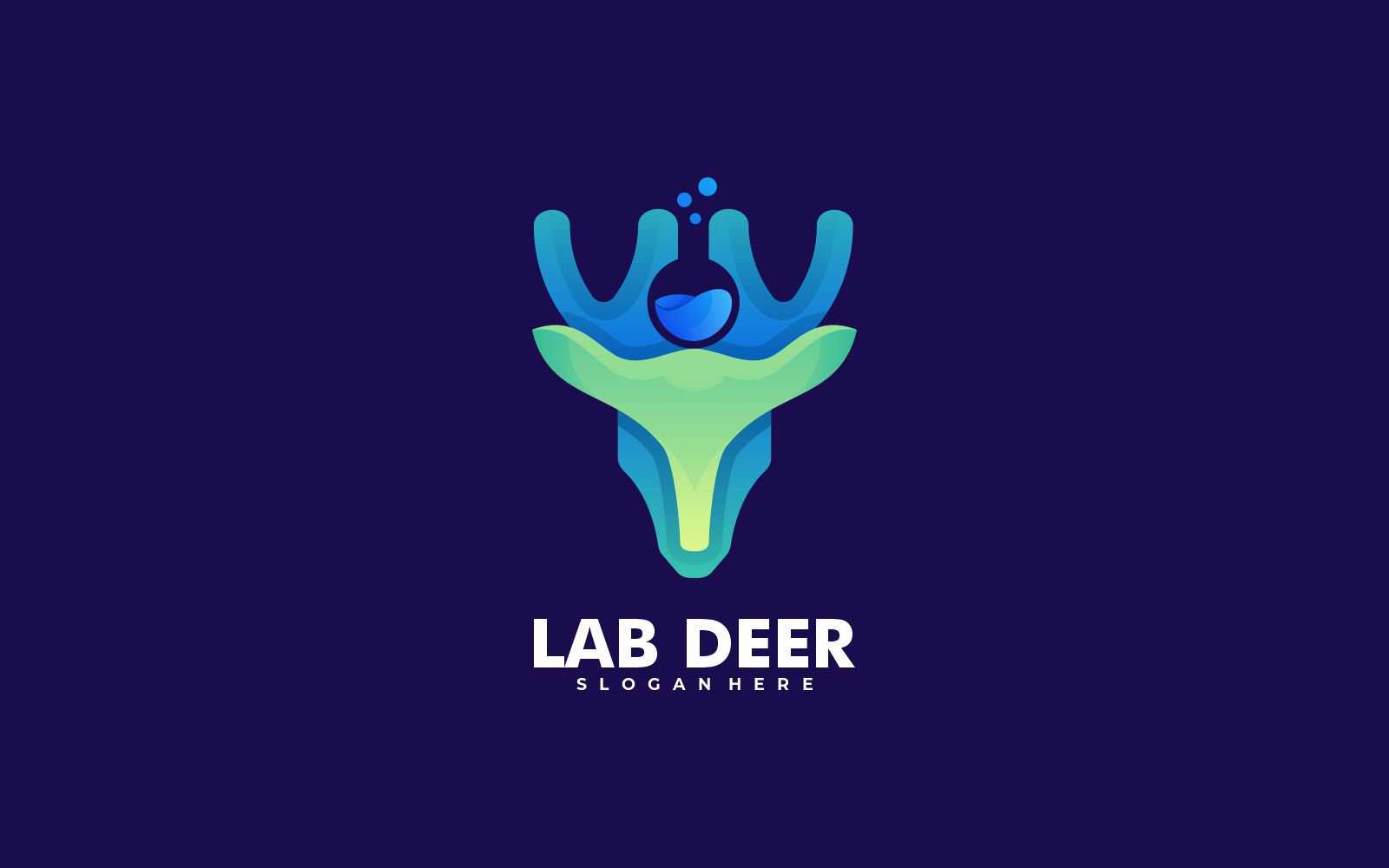 Lab Deer Gradient Logo Style