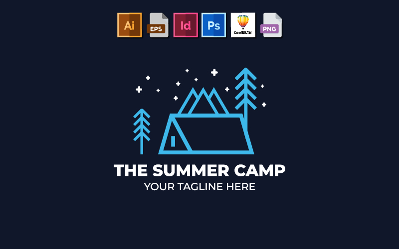 Summer Camp Logo Template